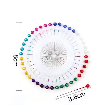 Mixed & White Color Metallic Beaded Sewing Pins