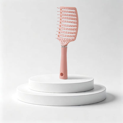 Large Bone Pink Blue Green Orange Hairbrush Curly Hair Comb Backhead Puffing Styling Tool Air Cushion Comb Long Hair Curly Hair Massage Big Curve Comb