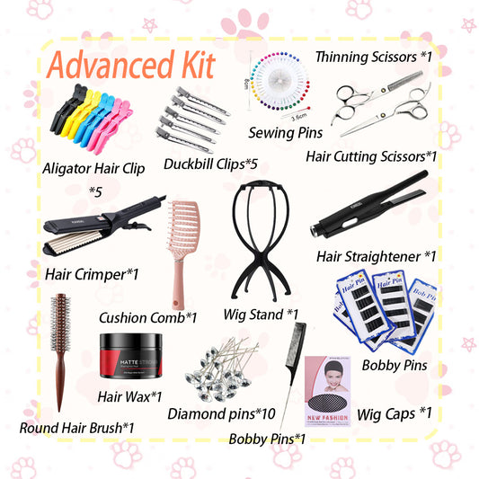 Wig styling kits for beginners